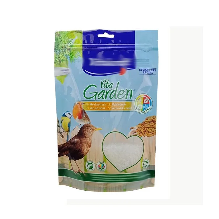 Custom Side Gusset Top Bird Rabbit Fish Plastic Cat Pet Dog Food Packaging Bag with Resealable Zipper